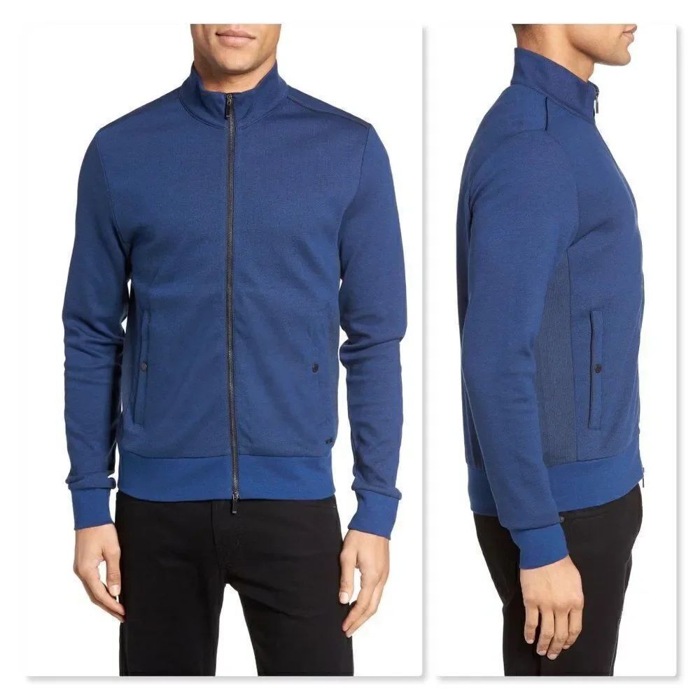 BOSS Sommers 10 Full Zip Knit Jacket sz Med